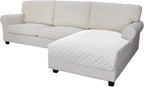 Easy-Going Sectional Couch Covers for Dogs L Shape Sofa Cover Reversible Sofa Slipcover Chaise Lounge Cover Furniture Protector Cover for Pets Dog Cat (42 x 68 inches, White/White)