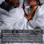 LUXOME ClimaSense Comforter w/ 37.5® Technology | Fluffy & Breathable | Thermal Regulating | Cotton Blend | King/Cal King - 108"x98"