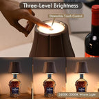 WILIT Wireless Bottle Lamp for Liquor Bottles, 3-Level Brightness Cordless Lamp Shades for Table Lamps, Battery Operated Night Light for Bedroom, Bar Decor, Living Room, Women Gifts, Gifts for Men