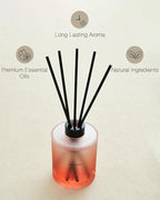 M&SENSE Wild Rose Reed Diffuser Set - 16.9 fl oz Large Room Scented Diffuser with Sticks, Long-Lasting Home Fragrance Gift for Bedroom, Bathroom & Office Decor