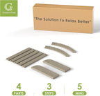 GREENVINES Adirondack-Ottoman | Wood Grain | HDPE Plastic | Outdoor Footrest | All Weather | Foot Rest | Foot Stool | Desert Brown | for Adirondack Chair