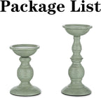 Sziqiqi Retro Iron Candle Holder Vintage Pillar Candles Holders for Table Centerpiece Wedding Birthday Candlelight Dinner Decorative Light Home Décor 2pcs