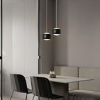 Modern LED Dimmable Pendant Light fixtures,Mini Island Pendant Lighting for Kitchen Island Dinning Room,Bedroom,Bar, Kitchen Island Ceiling Hanging Light Fixtures(black-3-Pack)