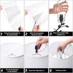 Kakanuo USB Table Lamp Bedside Lamp with USB C Charging Ports, White Traditional Nightstand Lamp Desk Lamp Large Retro Table Lamp for Bedroom and Living Room