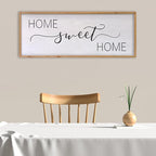 Home Sweet Home Sign Wall Decor 40"x15" Above Bed Living Room Large Wooden Framed Family Plaques Art (Wood)