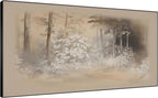SIGNWIN 36"x72" Extra Large Framed Wall Art Misty Forest in Sepia Tones, Watercolor Woodland Landscape for Home Living Room Bedroom Decor (Frame Assembly Required)