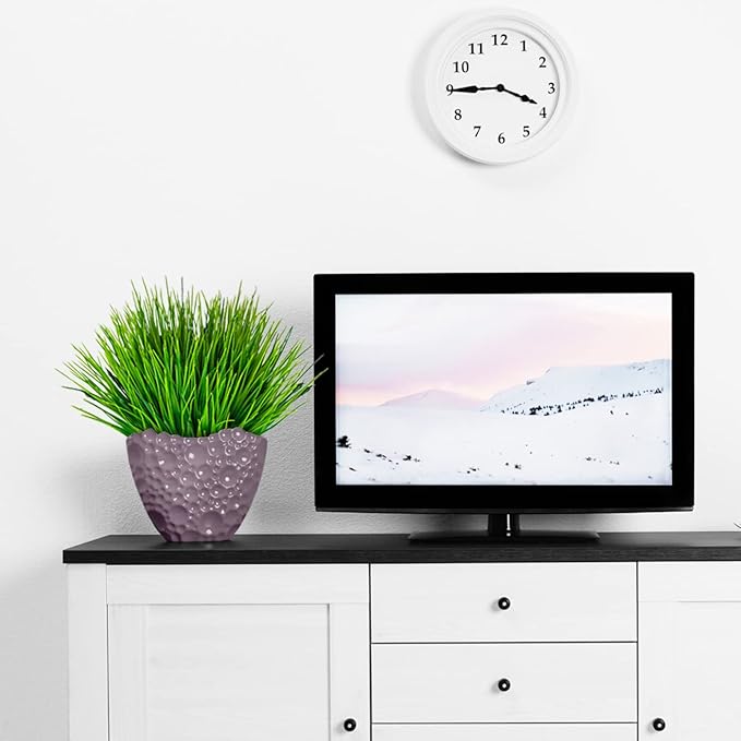 10 Bundles Artificial Grass Plants,Outdoor Faux Grass Plant UV Resistant Fake Plastic Wheat Grass for Indoor Outdoor Fake Realistic Grass for front porch yard patio balcony Garden Decoration- Green