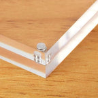 6 x 8 Acrylic Picture Frames 8 Pack, Clear Picture Frames Frameless Magnetic Photo Frames Double Sided Magnetic Photo Frame Self Standing Desktop Display Stand for Bedroom Living Room Home