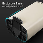 Arlopu 13.2+1.3 Gallon Step Trash Can, Stainless Steel Garbage Bin, Soft-Close Rubbish Bin with Removable Plastic Inner Bucket, Fingerprint-Proof, Lid Dustbin, for Kitchen Home (Beige)