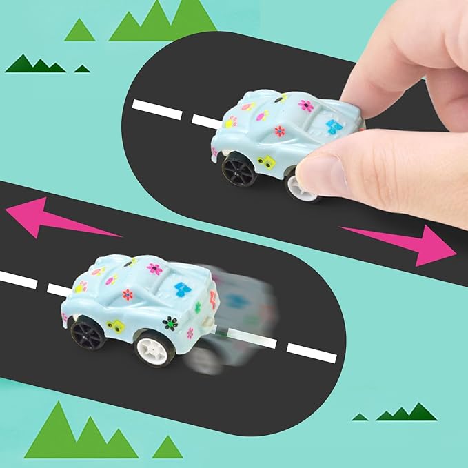 Vileafy 35 Toy Cars with Stickers, Pinata Stuffers and Prize Box Toys for Kids Classroom, Bulk Mini Cars for Kids Party Favors, Goodie Bag Stuffers, Treasure Chest, and Birthday Gifts