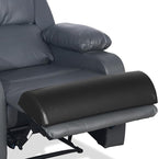 HOMBYS PU Leather Recliner Leg Rest Cushion, Bolster Foot Pillow for Legs, Recliner Foot Pillow, Multipurpose Half Moon Leg Pillow & Back Lumbar Support Cushion for Bed, Chair, Sofa-23"x10"x4"