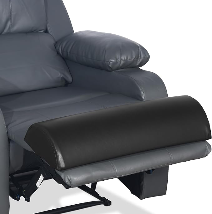 HOMBYS PU Leather Recliner Leg Rest Cushion, Bolster Foot Pillow for Legs, Recliner Foot Pillow, Multipurpose Half Moon Leg Pillow & Back Lumbar Support Cushion for Bed, Chair, Sofa-23"x10"x4"