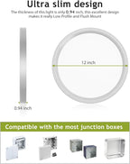 hepside 2PACK Flush Mount LED Ceiling Light Fixture Brushed Nickel, 12Inch 28W, Dimmable 3000K-4500K-6000K 3 Color Selectable Ceiling Lamp 3200LM Low Profile Ceiling Light for Kitchen Bedroom Hallway