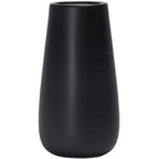 D'vine Dev 12 Inch Ebony Black Elegant Oval Ceramic Vase for Flowers, Home Décor Vase with Design Box, VS-LD-C-5