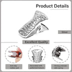 35 Pack Mini Metal Alligator Clips for Crafts Non-Slip Silicone-Coated Retro DIY Badge Small Spring Clips (Silver)