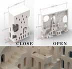 White Secret Realm No.9 Castle Building Block，Architecture Building Blocks（660PCS Gifts for Adults and Kids