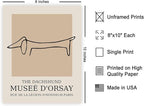 Poster Master Vintage Poster - Retro Dachshund Print - Dog Art - Line Drawing - Sketch Art - Gift for Boys, Girls & Animal Lover - Decor for Kid's Room or Nursery - 8x10 UNFRAMED Wall Art
