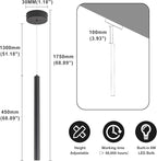 3 Light Mini Pendant Lighting Modern Pendant Light, LED Modern Pendant Light Fixtures Mini Ceiling Hanging Lights for Kitchen Island Dining Room Bar Living Room 6000K 3-Pack Black