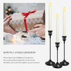 Candlestick Holders 6 PCS Metal Taper Candle Holders, KSWING Black Candle Stick Holders Set, Perfect for Table Centerpiece Mantel Party Wedding Christmas Home Decor, Set of 6