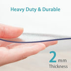 Refrigerator Mat, Clear Anti-Slip PVC Floor Protector, 2mm Thickness Scratch-Resistant Floor Mat (24"x 36")