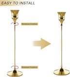 Candlestick Holders Gold, 1 Pack Taper Candle Holder for Candlesticks, Candle Sticks Holder Decor for Home Decor