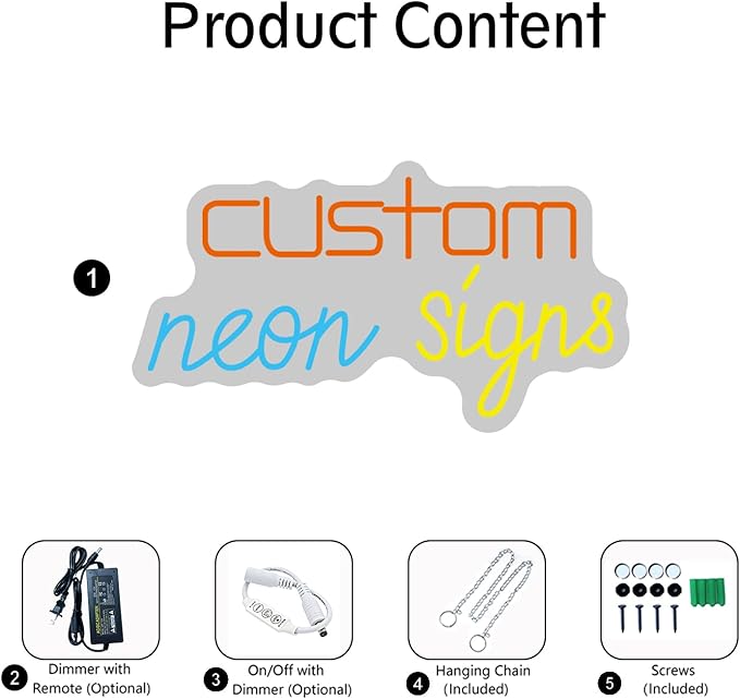 Custom Neon Signs, Neon Sign Customizable for Wall Decor, Personalized Neon Sign for Wedding Birthday Party Gift Party Bar Game Room Home Business Shop Name Logo Neon Sign (3 Lines)