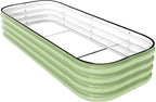 DaisyVibe Raised Garden Bed Kit, Planter Raised Garden Boxes Outdoor, Oval Large Metal Raised Garden Beds for Vegetables Flowers (Green, 5ftx2ftx1ft)