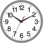 Wall Clock Modern 8 Inch Battery Operated Silent Non Ticking Small Analog Clock Decorative for Bedroom Kitchen Bathroom Office Home (Gray)