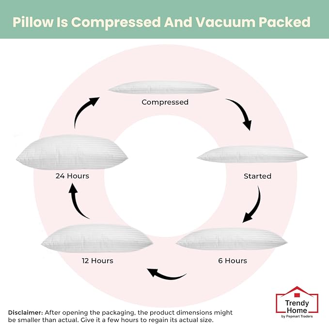 Trendy Home 12x20 Throw Pillow Insert (Pack of 2, White), Bed and Couch Pillows Stuffer Hypoallergenic, Lumbar Support Decorative Home Outdoor Pillow Filler (Machine Wash, 2 Pack)