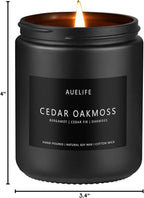 Cedar Oakmoss Candle | Scented Candles for Men - Soy Candles for Home Scented, Manly Candle for Bedroom, Man Gifts for Him/Friend -7oz