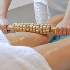 Curved Wood Therapy Massage Roller Tools,Lymphatic Drainage, Cellulite Massage & Wooden Muscle Roller Stick for Waist and Thigh, Stomach Rolling Massager Tool （with White Box）