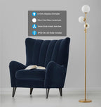 Fiqevs Upgrade Dimmable Floor Lamp, 3 Globe Mid Century Floor Lamps for Living Room with Frosted Glass Shade and 3 LED Bulbs, Vintage Modern Gold Standing Lamp for Bedrooms, Office - Antique Brass