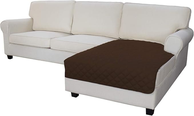 Easy-Going Sectional Couch Covers for Dogs L Shape Sofa Cover Reversible Sofa Slipcover Chaise Lounge Cover Furniture Protector Cover for Pets Dog Cat (42 x 68 inches, Coffee/Coffee)