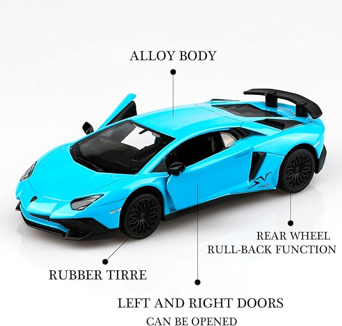 1/36 Scale LP750-4 SV Diecast Car Models,Pull Back Vehicles Toy Cars,Cars Gifts for Boys Girls