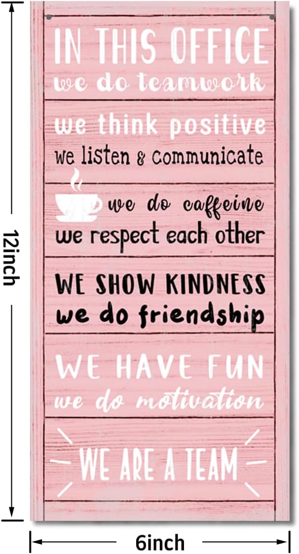 We Are A Team Office Signs Decor, In This Office Sign, Hanging Wood Sign Office Décor, Motivational Quotes Wall Décor, Office Wall Art, Human Resources Office Wall Décor, Team Gift, Gift for Leader F1