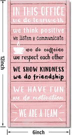 We Are A Team Office Signs Decor, In This Office Sign, Hanging Wood Sign Office Décor, Motivational Quotes Wall Décor, Office Wall Art, Human Resources Office Wall Décor, Team Gift, Gift for Leader F1