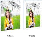 Premium Acrylic Photo Frame 4x6-5 Pack Gift Box Package, Clear Free Standing Desktop Magnetic Frame Double Sided Best Gift for Family, Perfect Decorate Birthday Wedding Party