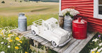 Metal Truck Decor,Farmhouse Truck Decor,Decorative Tabletop Storage & Pick-up Metal Truck Planter, 12.5" x 5.75" x 6.25" inches (White)
