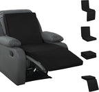 HOMBYS 3-in-1 Recliner Seat Cushion with Lumbar Support Pillow & Footrest, Multi-Functional Adjustable Height 2" to 6" for You to Choose, Non-Slip Memory Foam Chair Cushion for Elderly, Black
