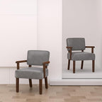 PU Leather Accent Chair, Oversized Living Room Chairs with Soft Seat and Armrests, Armchair for Bedroom, Dinning, Reading, Waiting Rooms