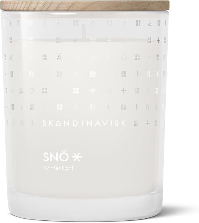 Skandinavisk SNÖ 'Snow' Scented Candle, Special Edition, Scent Notes: Frozen Forests and Frosted Berries, The Sharp Breath of Subzero Skies, Vegan Formula, 7.0 oz.