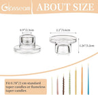 Glasseam Glass Tapered Candlestick Holders: 20Pcs Small Taper Candle Holders Bulk Short Candle Stick Candle Holder Clear Modern Candle Holder for Table Centerpiece Wedding Christmas Dining Party Decor