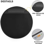 30 Inch Round Bathroom Mirror - Wall Mounted Circle Mirror with Metal Frame, Modern Mirror Suitable for Bathroom, Vanity, Entryway, Living Room, Wall Decor,Silver