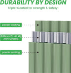 Raised Garden Bed Kit 8×2×1.4 FT Magnesium-Aluminum-Zinc Stainless Steel Metal Planter Box for Planting Outdoor Plants Vegetables（Light Green）