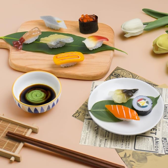 9Pcs Cute Simulation Sushi Fridge Magnets,Locker Decor,Japanese Food Fun Decorative Magnets for Refrigerator, Whiteboard,Kitchen