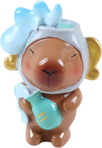Capybara Zodiac Figurine, Aquarius Animal Theme Desk Decor, Resin Collectible (Aquarius)