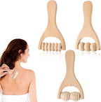 3Pcs Wood Therapy Massage Sticks, Wooden Massage Rollers, Hand Massage Tools Manual Hand Muscle Roller for Relaxes Thigh, Leg, Hands Full Body Muscle