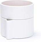 Phoenix Vine 6.5 Inch Self-Watering Planter Pot with Terracotta Insert, Deep Water Reservoir, and Ceramic-Alike BPA-Free Plastic Pot for Plant, Modern Planter for Houseplants, White, 53-A-S-1