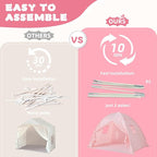 Sumbababy Full Size Bed Canopy for Kids：Girls Bed Tent Dream Privacy Sleeping Tents Indoor - Toddler Under Bunk Pink Tent - Girls & Boys Bedroom Privacy Space Sleeping Tents Gifts (Large Pink)