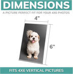 PBF 4x6 Magnetic Picture Frames for Refrigerator | Clear Acrylic Frames | Photo Holders for Fridge, Locker, Photo Board, Art Display, Sign Holder (150-Pack)